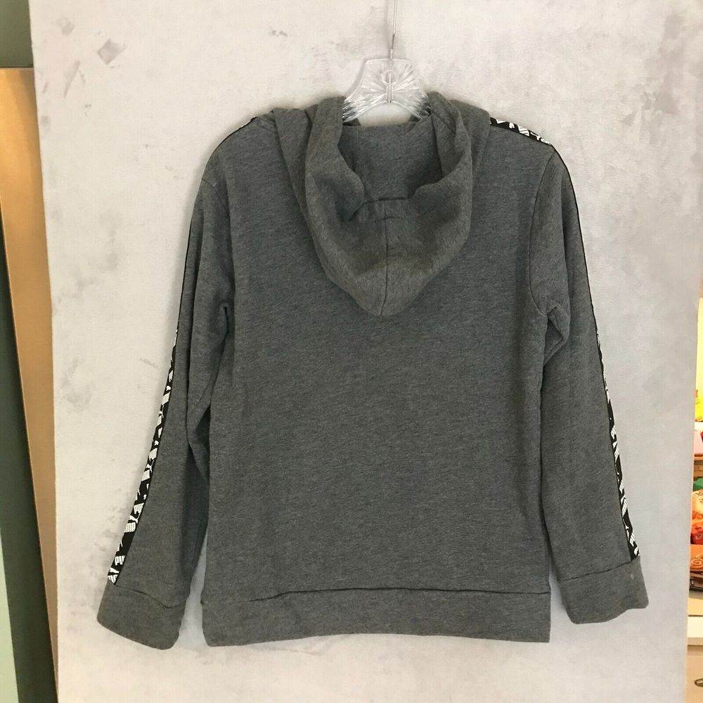 Puma Boys Youth Large 14-16 Hoodie Sweatshirt Gray Fleece Spellout Cat Logo - Picture 2 of 7
